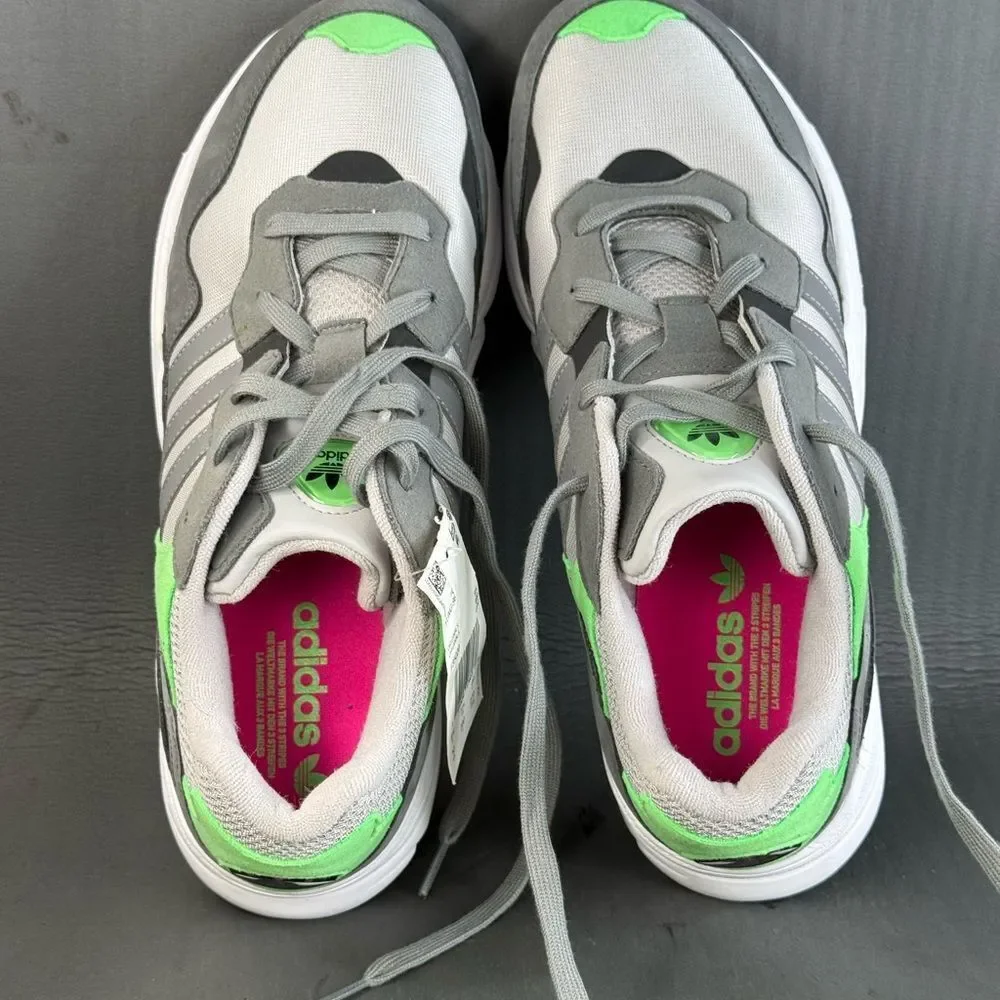 adidas Yung-96 Grey Shock Pink athletic sneaker shoes men’s size 10